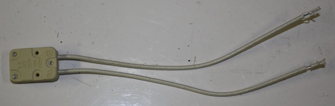 Ceramic Bulb Connector, W/6" SF-1 Wire (LLC PH10-015), Opti