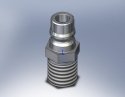 Nipple, QC, 1/4 Inch NPT Male, Stainless Steel, (MALE - MALE)